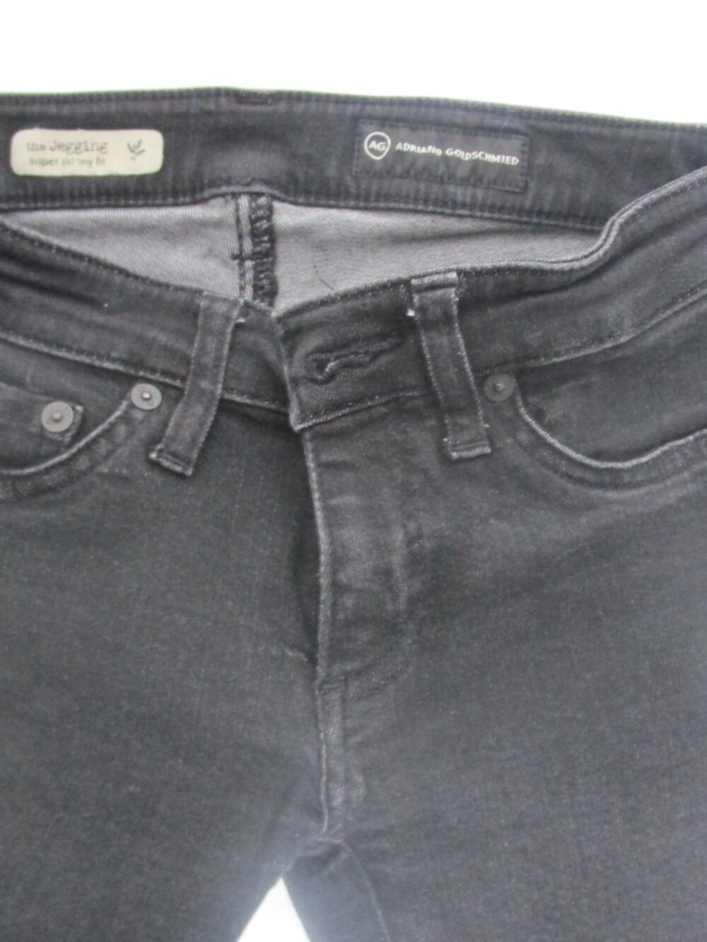 AG Adriano Goldschmied Jeans Women 25R Black Super Skinny fit-preowned used cond
